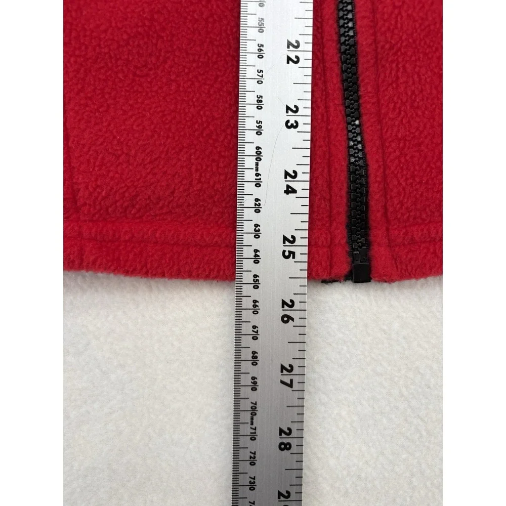 VTG Team USA Olympics Vest Fleece Red Full Zip Jacket Made in USA Mens XL